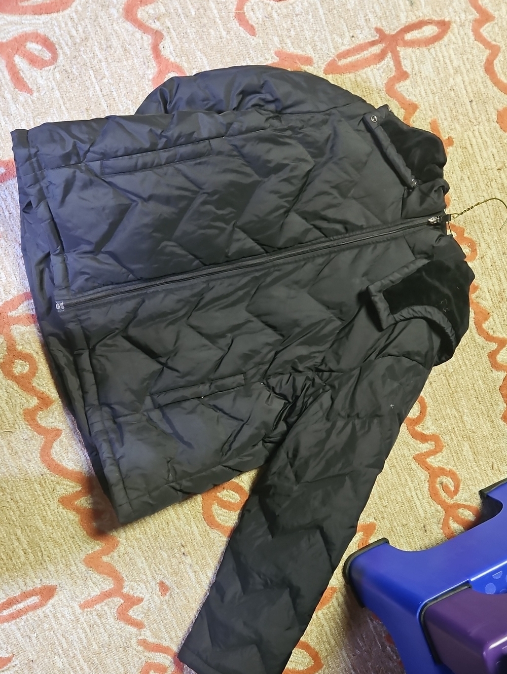 Nine West Black Quilted Puffer Jacket